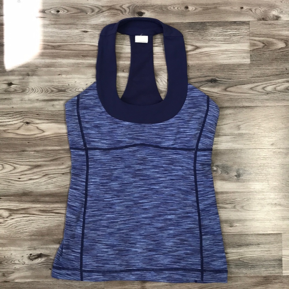Lululemon blue racer back tank size 6